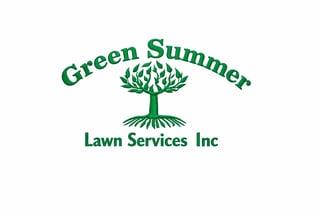 Green Summer Lawn Services Inc logo with tree icon and company name in green text